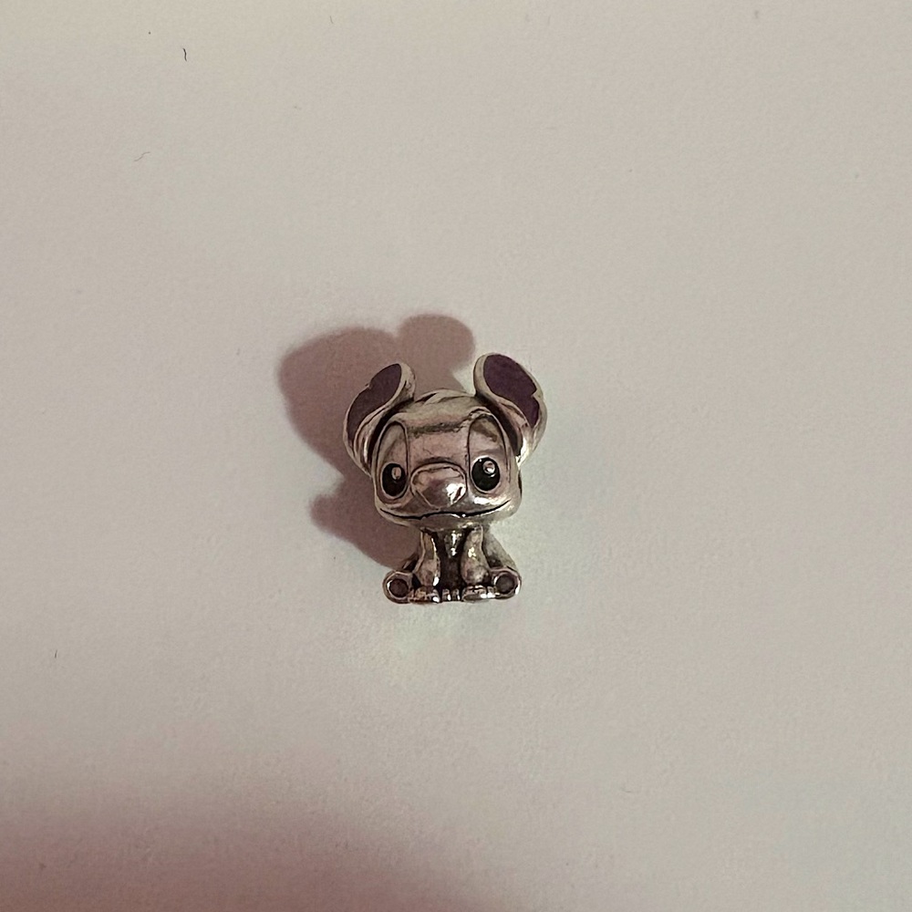 Pandora Silver and Black Puppy Charm